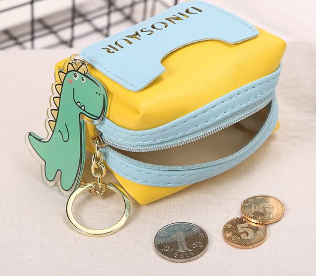 Japanese cute network red dinosaur coin wallet 2020 new girl small fresh mini key bag earphone bag Specification drawing