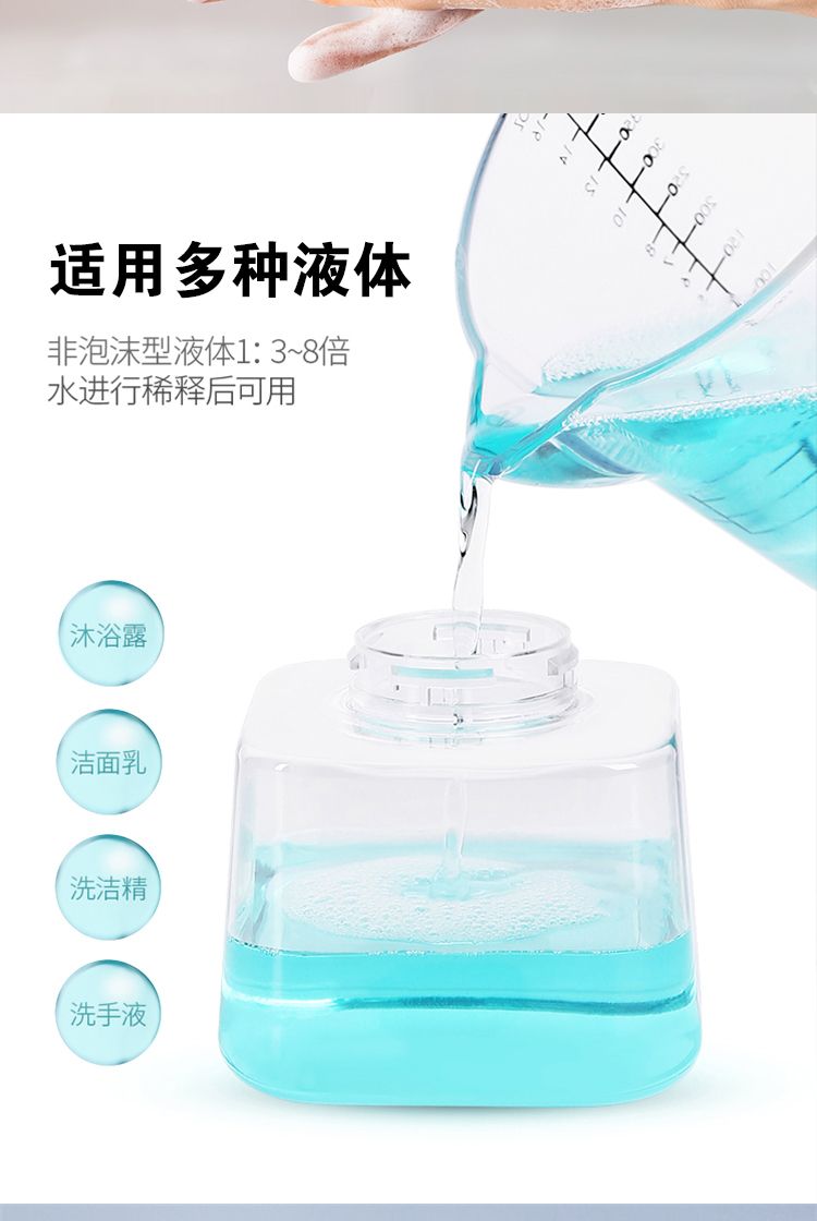 外贸亚马逊热销款ABS白色塑料感应皂液器台式泡沫洗手机详情图5