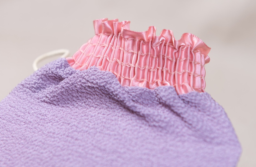 Kernel flower bath towel Bath gloves Single lace lace bath towel Macaron color Specification drawing