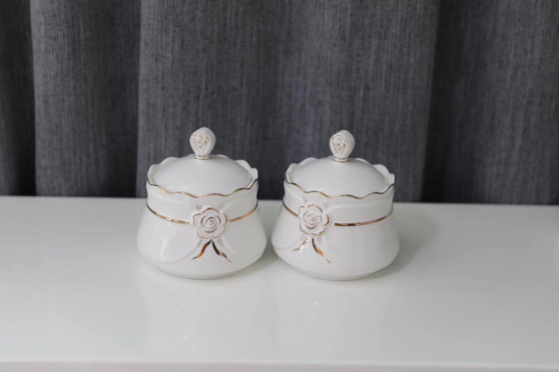 简欧陶瓷密封罐糖果茶叶罐五谷杂粮食物储存罐礼品日用百货两个装详情图6