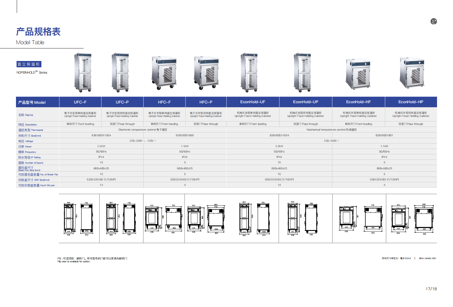 Electronic full-type bidirectional upright insulated cabinet (glass door) detail image 8