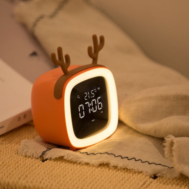 Cute Pet Tv Alarm Clock Multi-Functional Smart Alarm Clock Creative Smart Clock Silent Bedside Night Light Electronic Primary And Secondary School Music Alarm Watch Item Picture