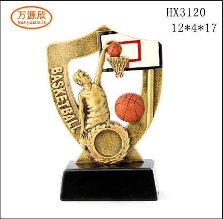 Wanyuanxin's new basketball sports trophies, basketball award trophies, school competition prizes, resin handicrafts full figure