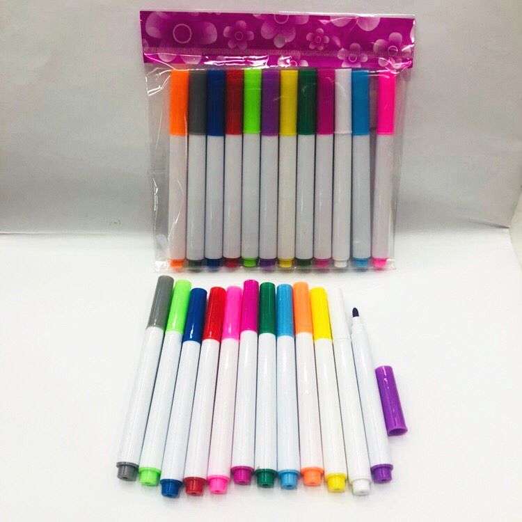 12 color liquid chalk erasable water chalk light board pen blackboard pen white erasable marker pen