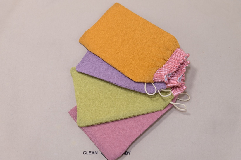 Kernel flower bath towel Bath gloves Single lace lace bath towel Macaron color details Picture