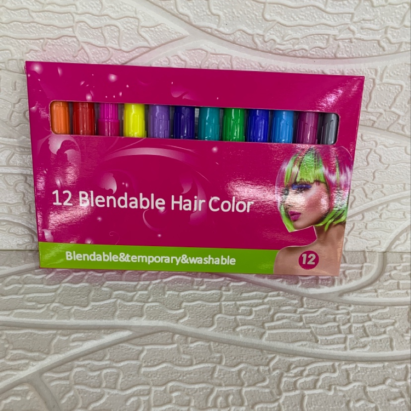 12 color rotating hair dye stick, hair dye stick, color hair dye pen