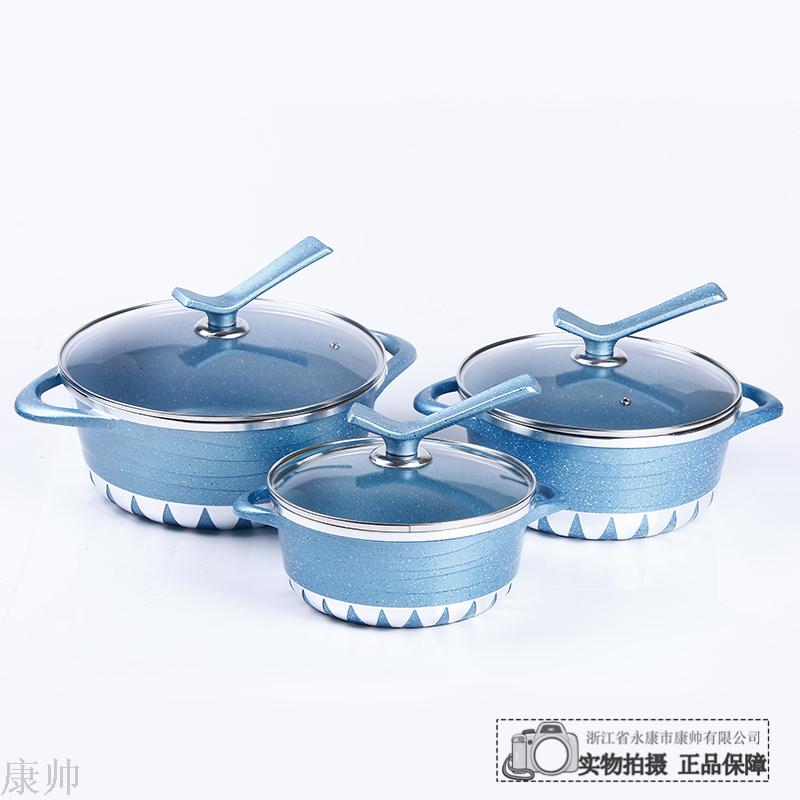 Three-piece set of pointed ear soup pot