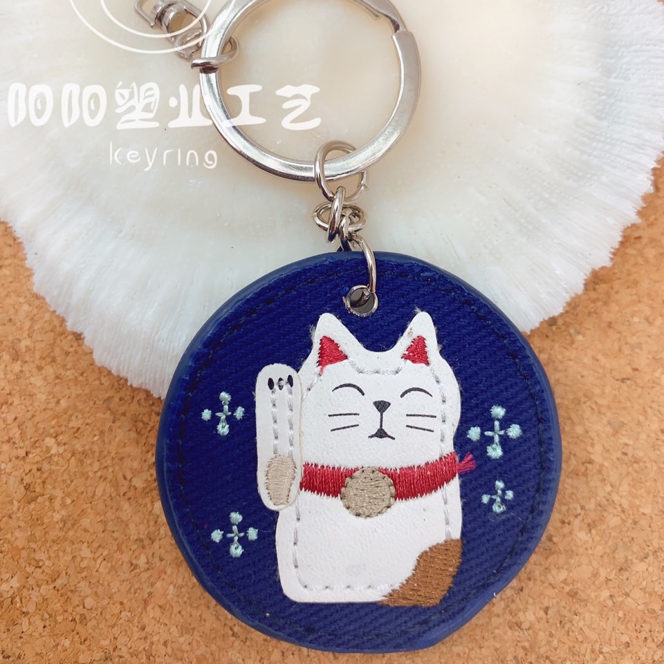 Side View Shows Cat Keychain Flexibility