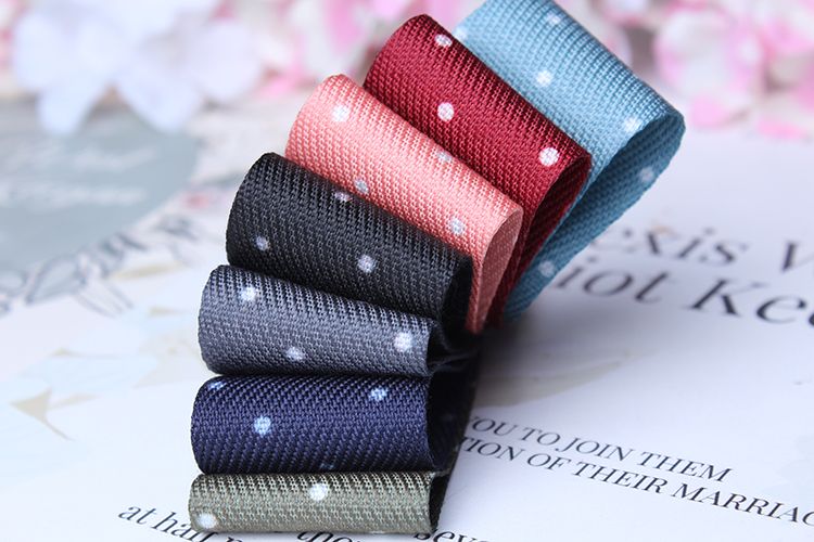 Ding Letter Ribbon Terylene Cotton Printing Small Polka Dot Ribbon Diy Handmade Hair Accessories Bow Ribbon Clothing Gift Box Flower Art