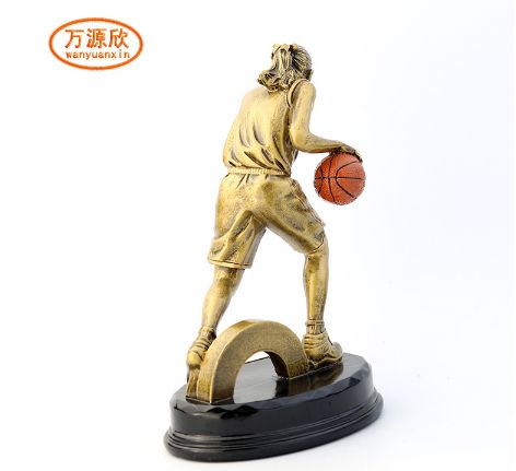Customized metal trophies, resin trophies, basketball game awarding prizes, sports event souvenirs HX2273 details Picture