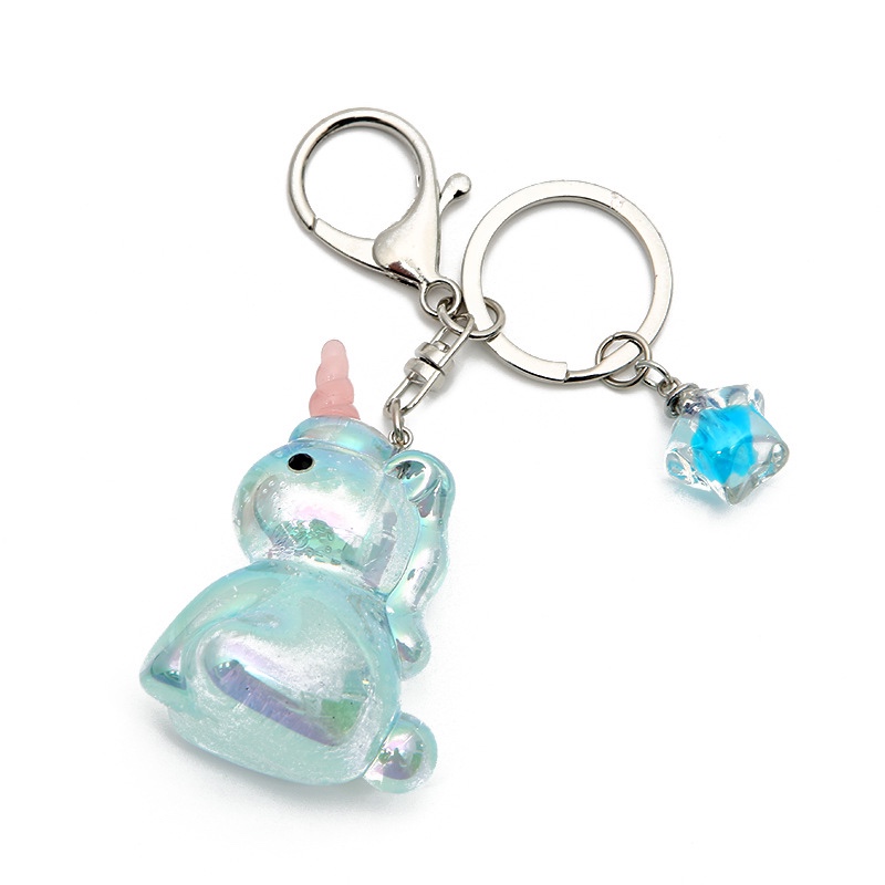 2020爆款创意卡通独角兽挂饰 亚克力包包钥匙扣 汽车挂件定制批发白底实物图