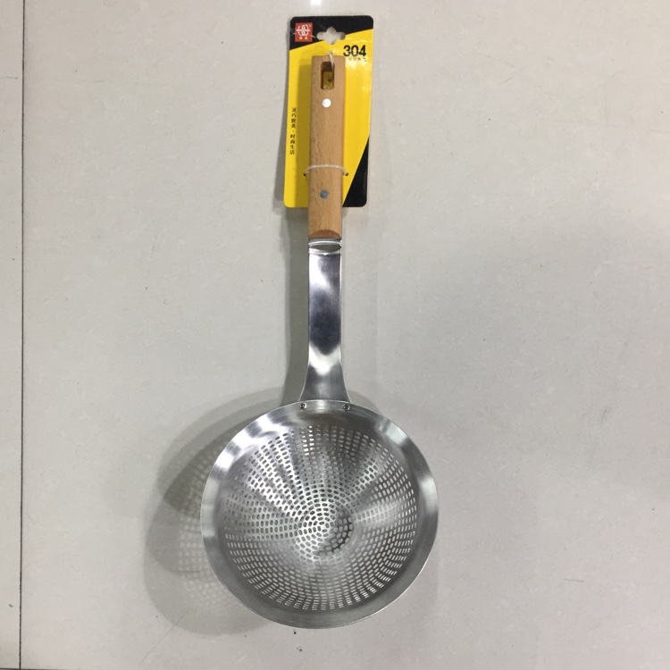 304 stainless steel wooden handle large hole coller 8218