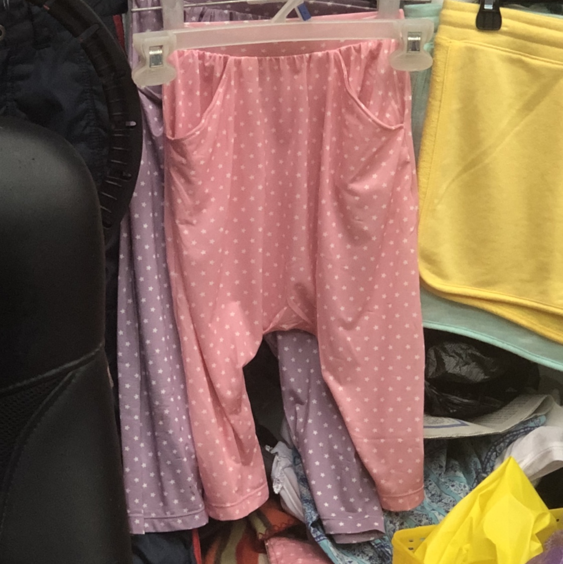 Pink loose and comfortable pajama pants thumbnail