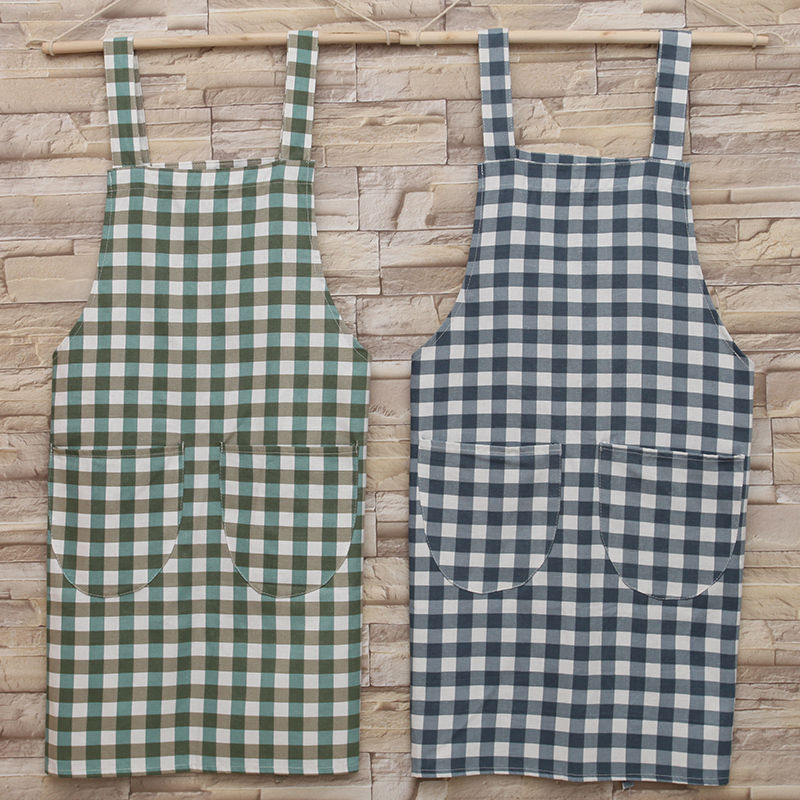 Korean-style pure cotton home kitchen cooking apron women's postal cover adult cotton belt work apron custom thumbnail