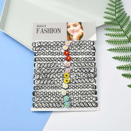 Europe and the United States cross - border tattoo sunflower necklaces thumbnail