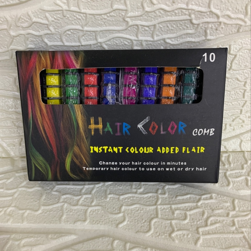 10 color disposable hair color comb, disposable hair color stick, hair color stick pen