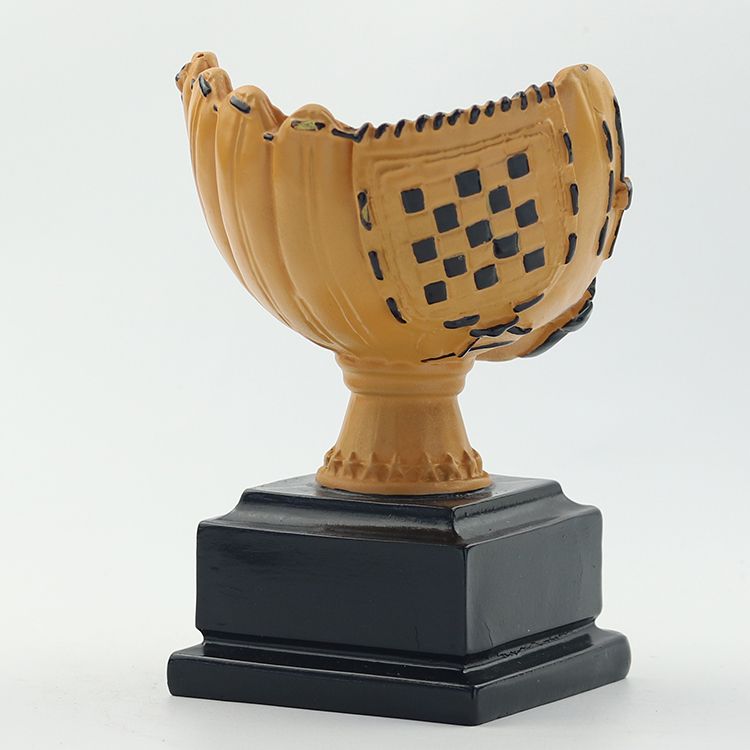 Wan Yuanxin Baseball Trophy School Competition Award Trophy Resin Handicraft supports engraving HX1834 Specification drawing
