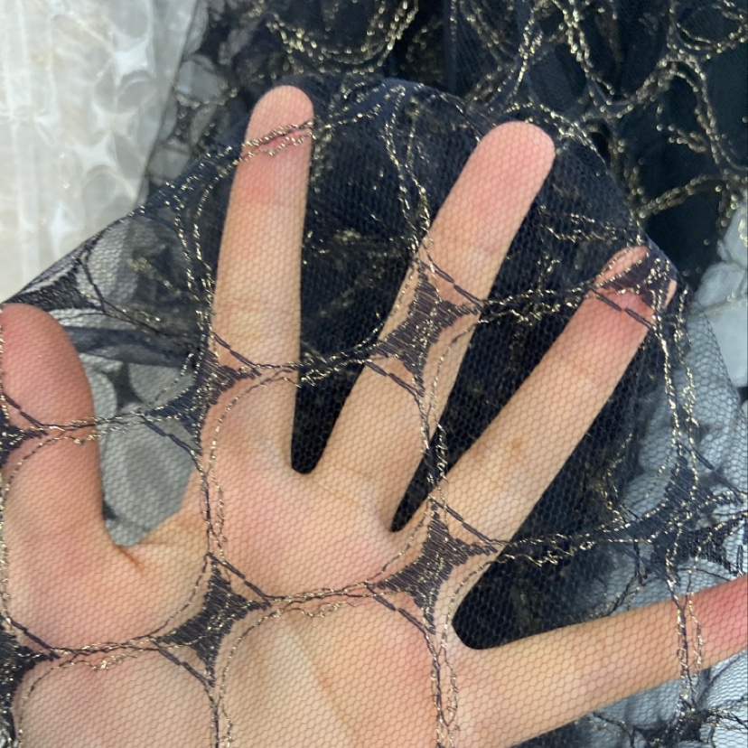 Black gold-edged lace mesh headwear handicraft decorative handicraft