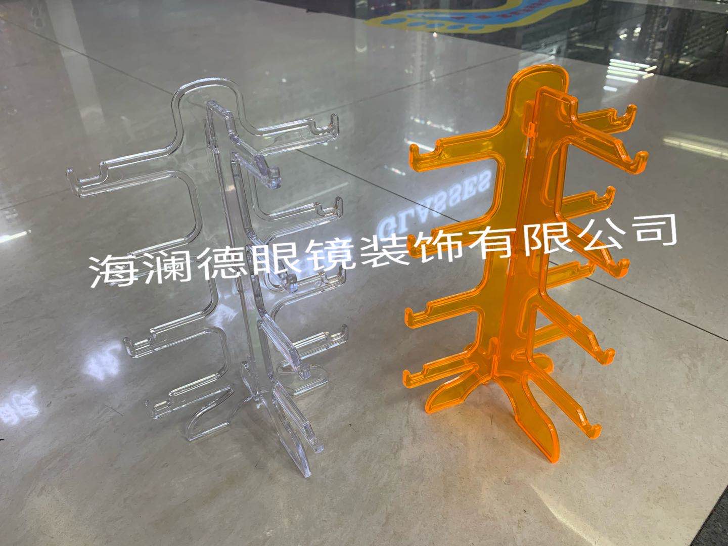 海澜德工厂直销塑料架眼镜展示架木架道具高档架展示盒细节图