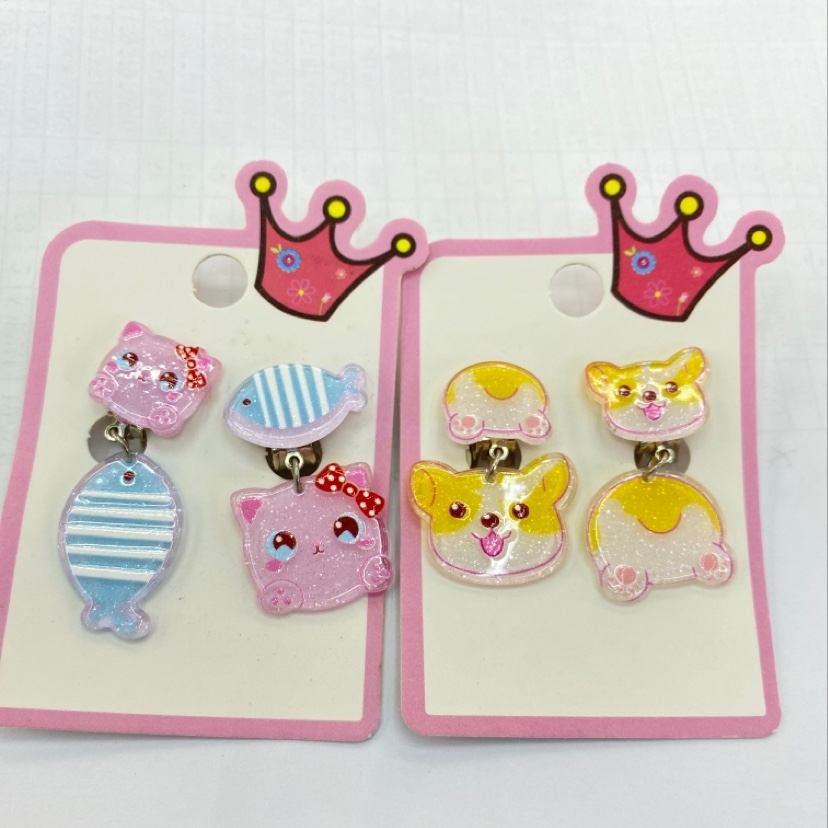 Shiba Inu cat series children sell cute harmless ear clip thumbnail