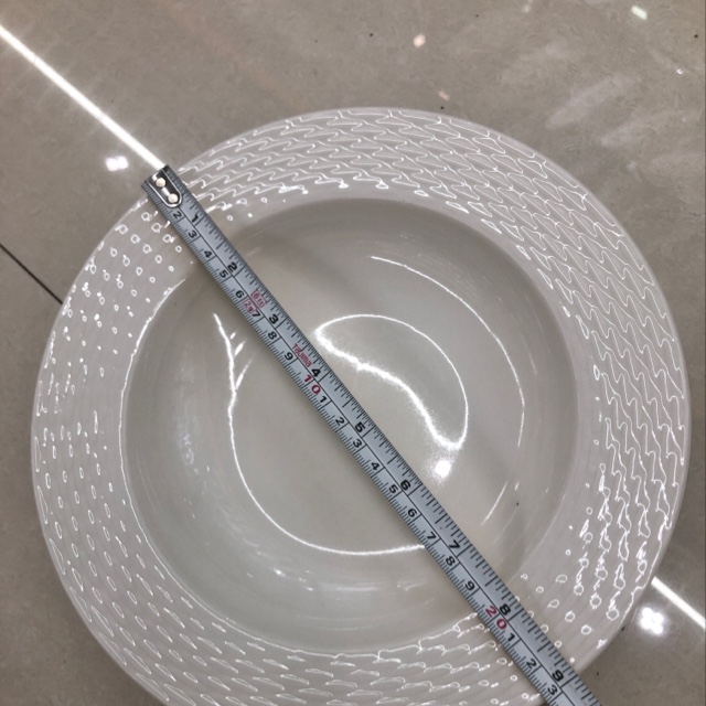 9寸浮雕平边汤盘48个一箱厂家直销批发零售现货线下实体店先咨询再下单