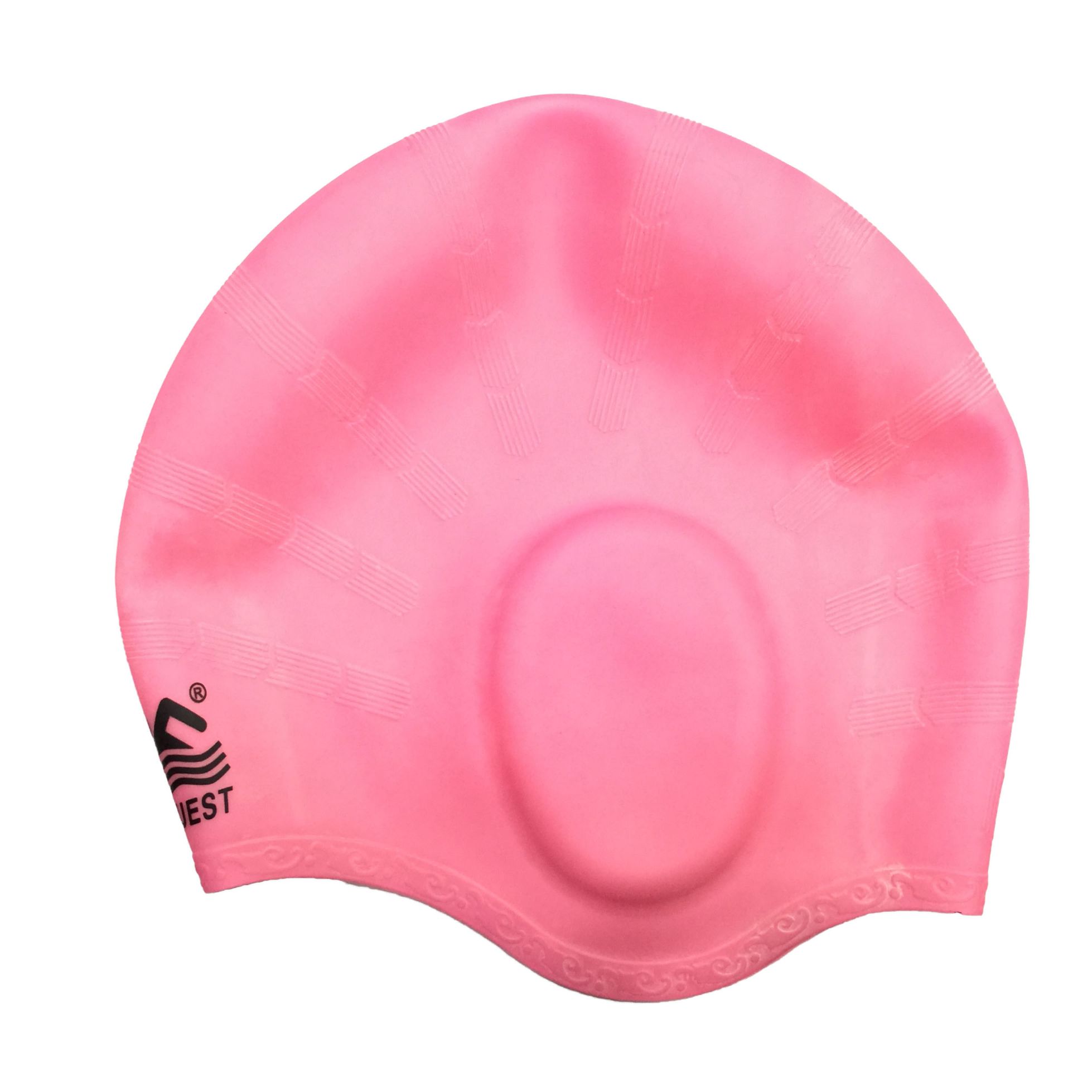 Manufacturer direct bo Lu genuine silicone ear protector adult swimming cap SC06 ear protector cap pink