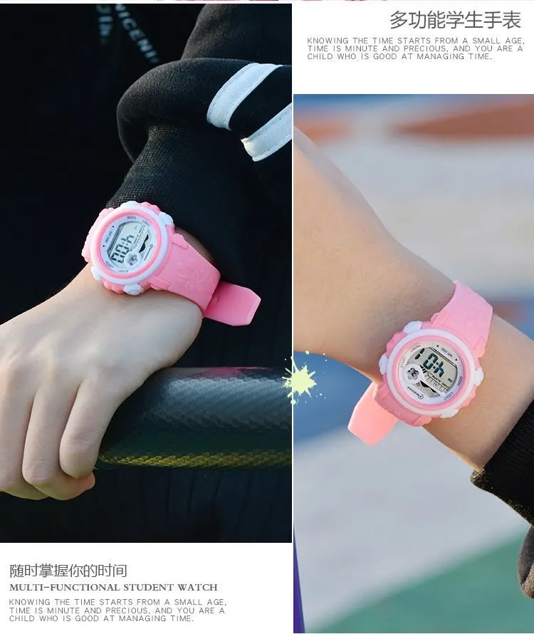 Mingrui children's electronic watch for boys, junior high school and primary school students, cute waterproof electronic watch for boys, trendy detail image 6