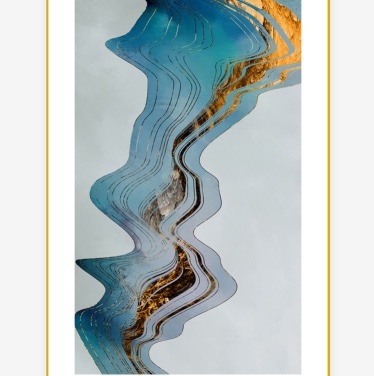 本来·画 手工鎏金画装饰画玄关画产品图