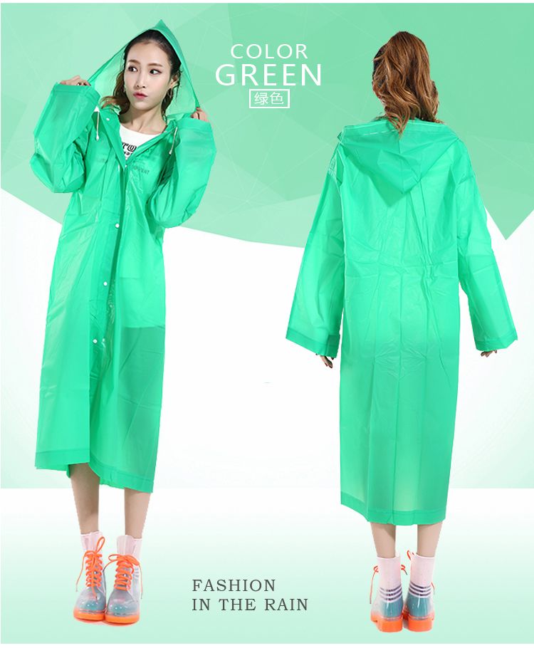 笠王徒步旅游防护雨衣纽扣雨披时尚成人男女加厚EVA雨衣厂家直销详情图13