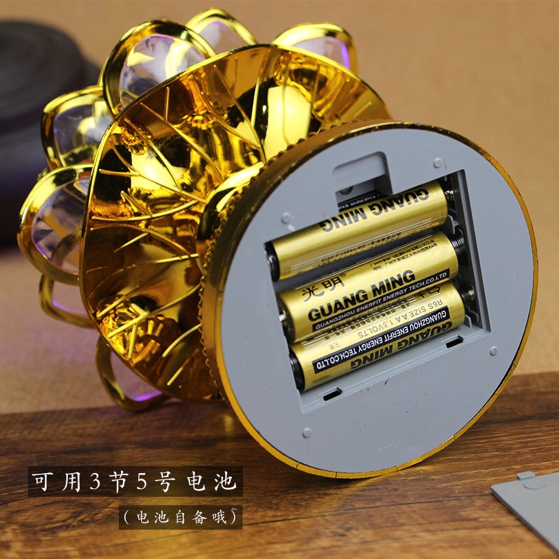 LED seven-color lamp, lotus lamp, eternal lamp, karmic lamp, plug-in battery, power bank, three-purpose lotus lamp, no music version Item Picture