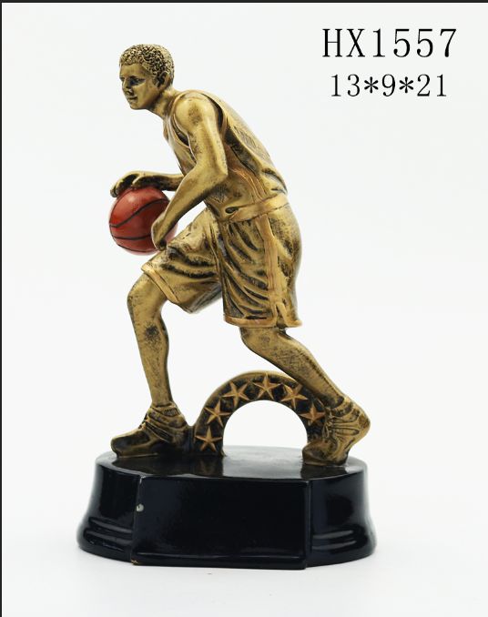 Wan Yuanxin Basketball Character Men's Trophy, School Award Trophy, Medal, Resin Handicraft HX1557 full figure