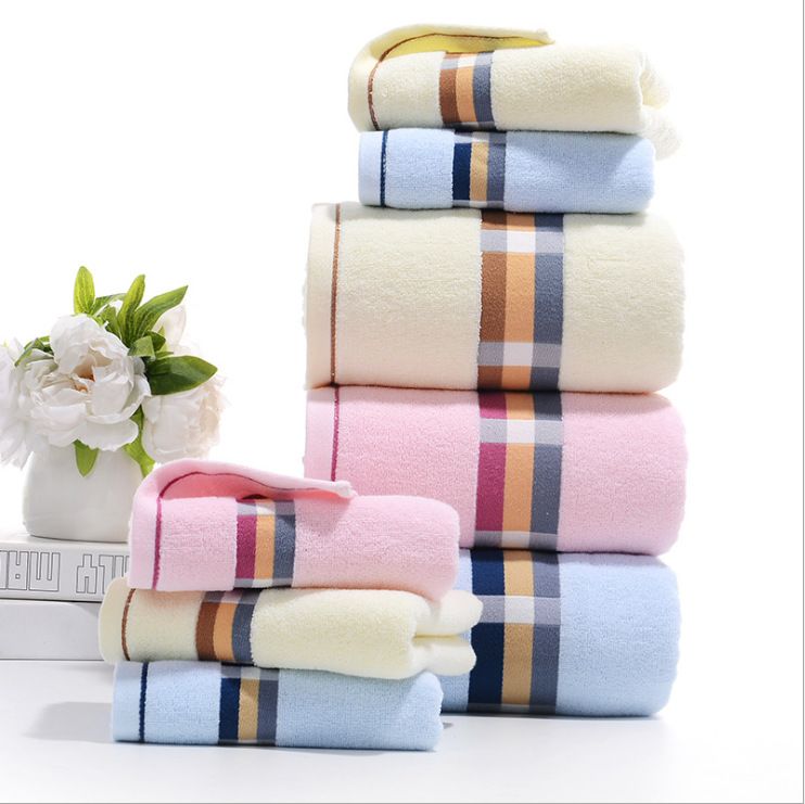 Three-piece towel set, bath towel, employee welfare gift, gift return gift set, gift box, 100% cotton, LOGO printed, customized