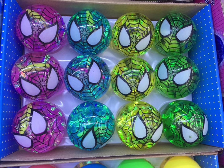 Yiwu Selection 6.5cm stretch crystal ball light with spiderman pattern manufacturer direct sale can be customized Loog Yiwu Selection push thumbnail