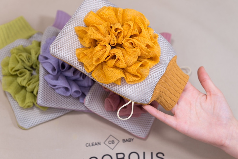 Jen Flower Bath Towel Bath Gloves Bath Artifact Macaron Color Bath Towel