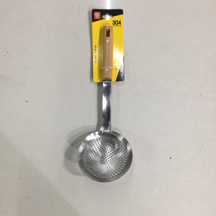 304 stainless steel wooden handle large hole coller 8212