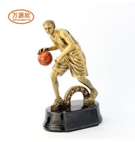Wan Yuanxin Basketball Character Men's Trophy, School Award Trophy, Medal, Resin Handicraft HX1557 details Picture
