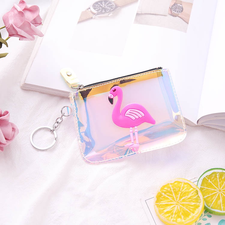 2020淘宝爆款pvc镭射零钱包 创意卡通猫头鹰独角兽卡包硬币包批发细节图