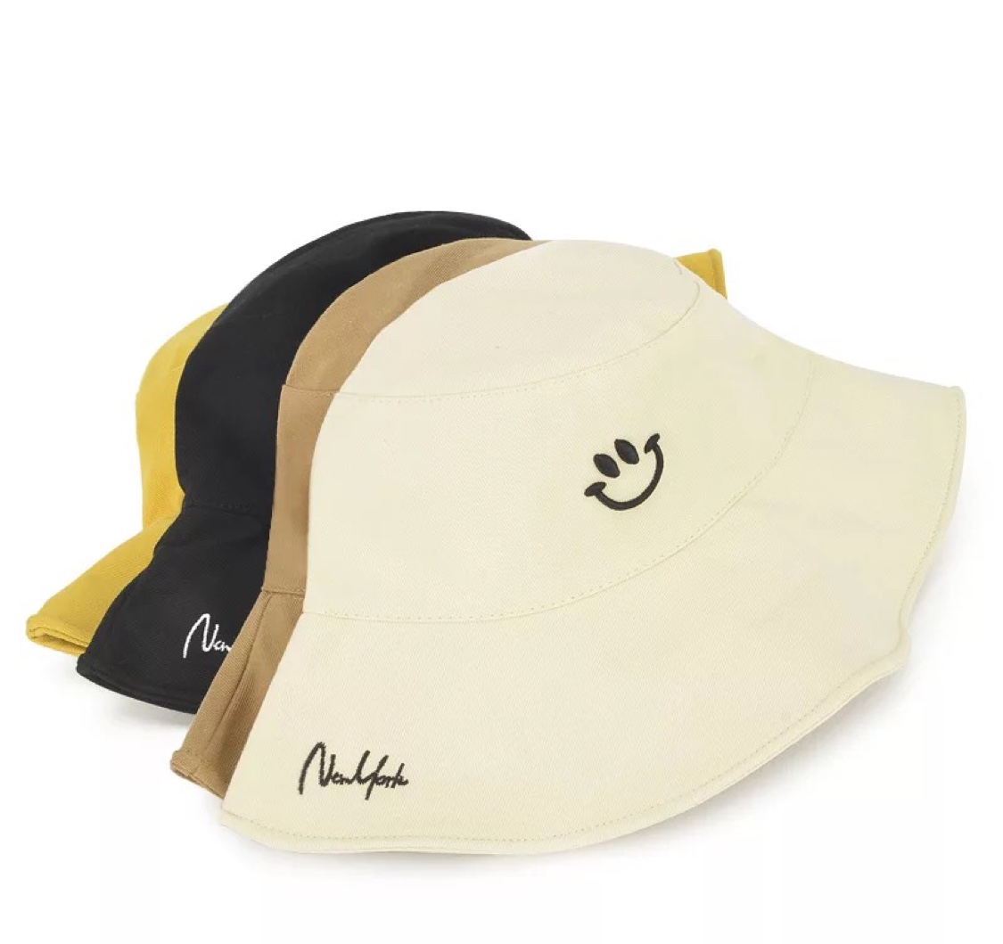 2020韩版春夏季新款棉质韩版大檐笑脸渔夫帽女休闲百搭防晒遮阳帽