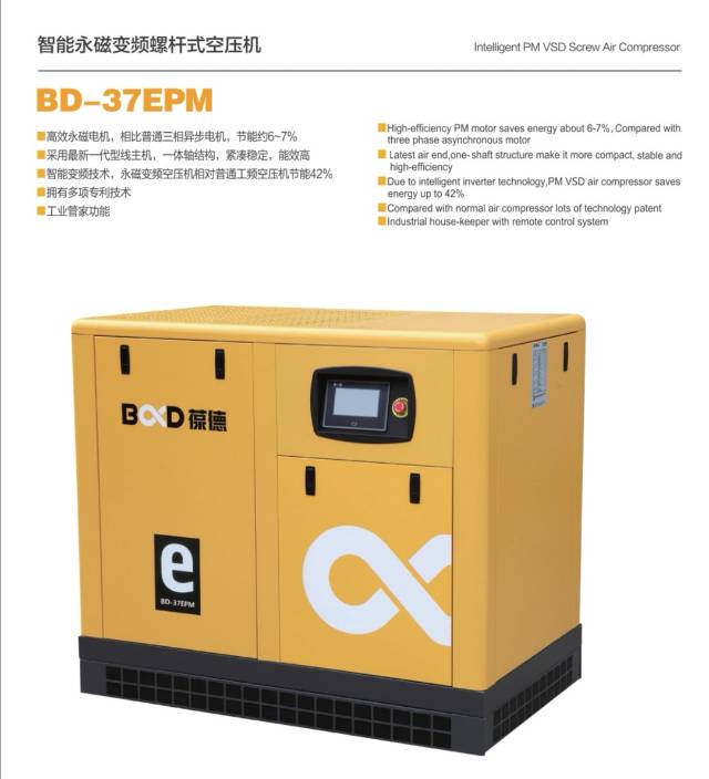 葆德智能永磁变频螺杆式空压机BD-37EPM详情图1