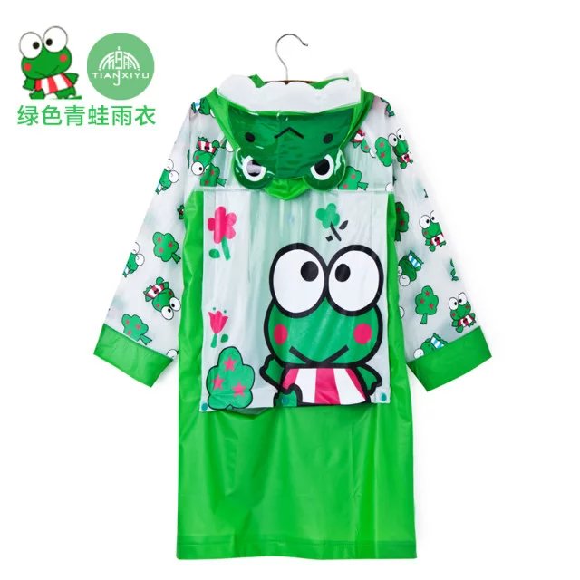 Yiwu manufacturer's direct sales of cartoon children's raincoats with schoolbag positions and waterproof raincoats details Picture