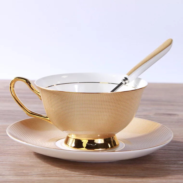 两杯两碟礼盒套装礼品骨瓷咖啡杯碟陶瓷水杯下午茶牛奶杯产品图