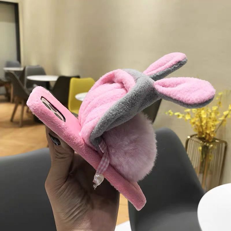 毛绒兔子苹果手机壳帽子饰品配件附件[60]详情图3