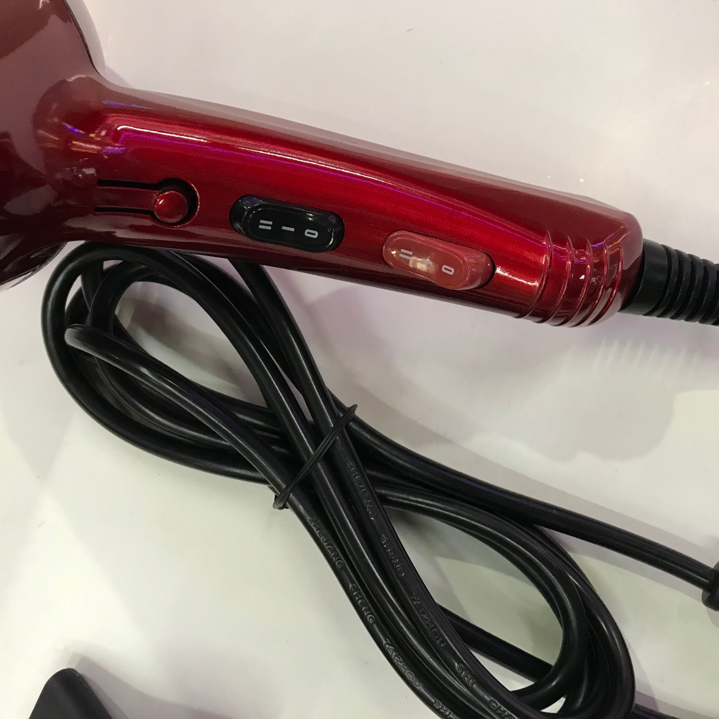 Festive red household professional high-power hair dryer detail image 2