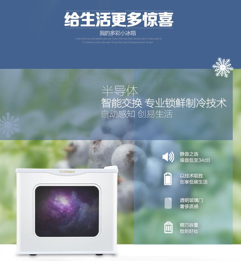 小冰箱家用迷你单门冷藏展示箱留样柜（白色）详情图2