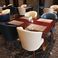 星级酒店西餐厅餐椅宾馆早餐桌椅时尚酒店实木桌咖啡厅U型仿木椅产品图
