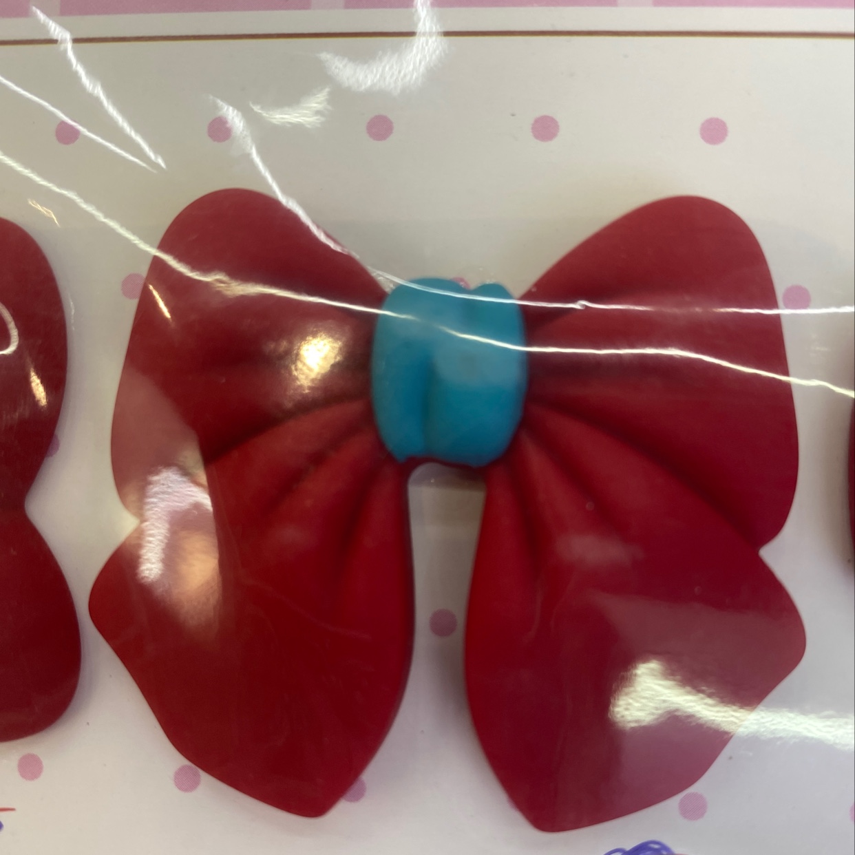 005-2 树脂配件 大号领结大红图