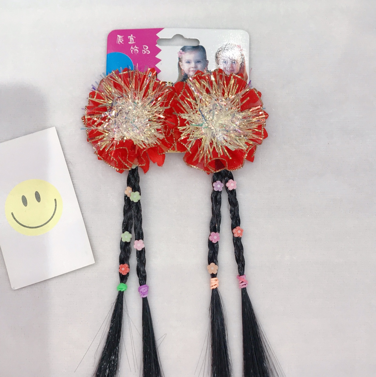Children wig hair accessories cute little girl children hairpin girls headwear baby braids Duck beak clip clip thumbnail
