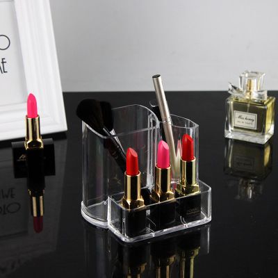 Business card box, dressing table storage box, desktop transparent pen holder, cotton swab organization box, makeup eyebrow pencil, brush, comb holder