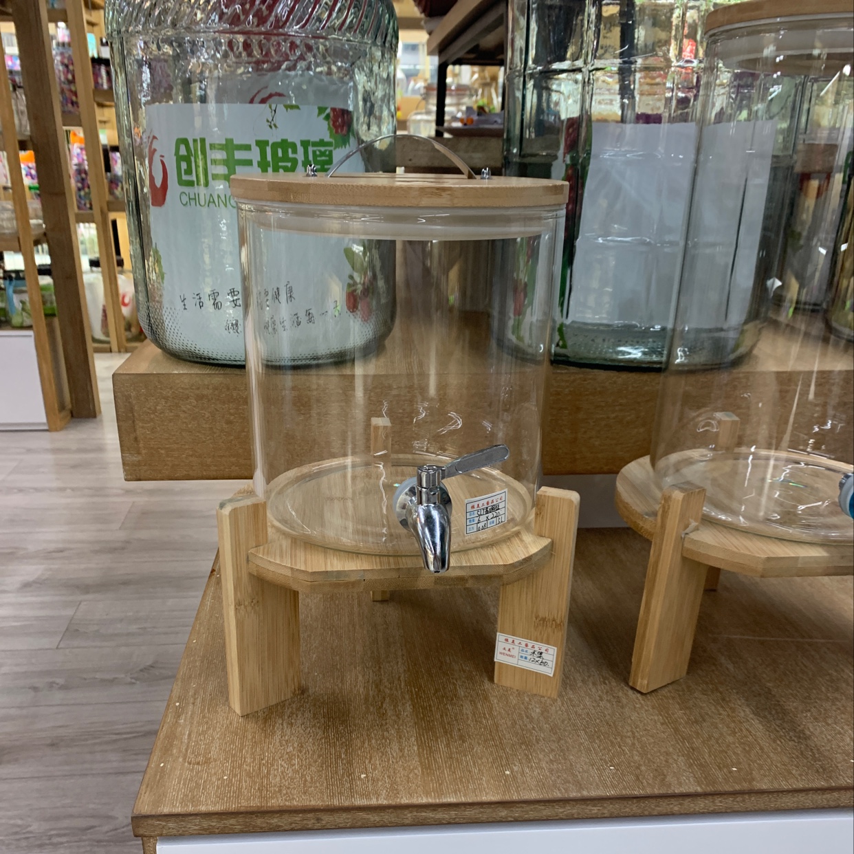 5升高硼硅密封玻璃酒桶