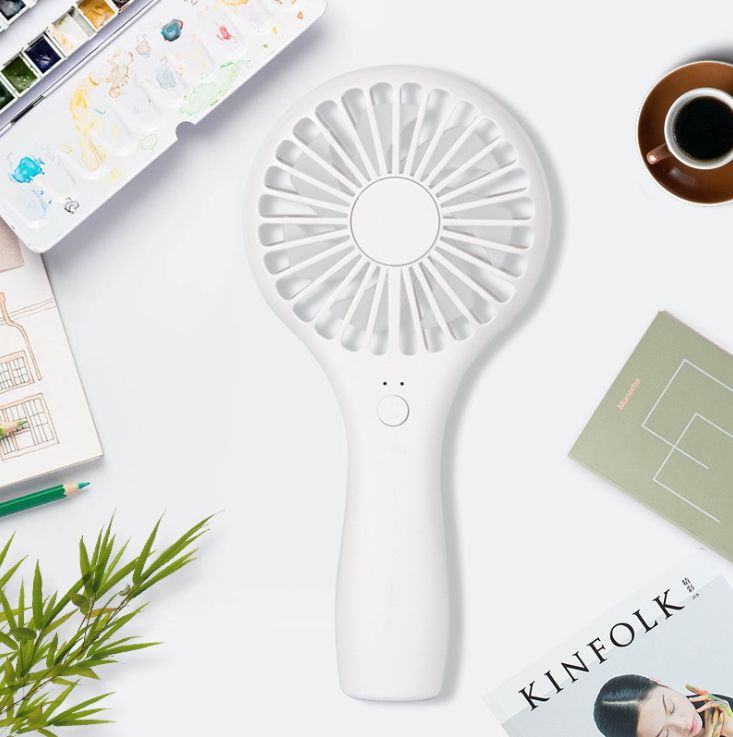 Lollipop handheld ultra-thin fan compact portable mini fan silent night light charging USB fan details Picture